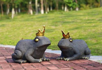 天津青蛙王子玻璃钢动物雕塑摆件，温馨家居装饰佳品