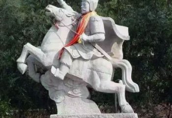 天津神帅韩信骑马石雕塑像，领雕塑定制出精美传奇