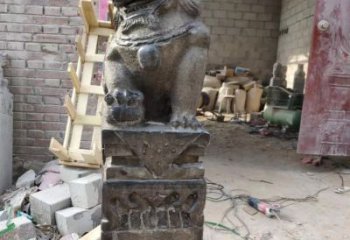 天津狮子拴马雕塑，展现力量之美