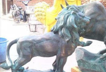 天津象征霸气，越狱青铜狮子雕塑