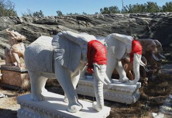 天津石雕大象别墅，集象美于一体