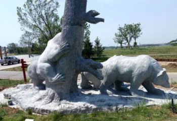 天津欧洲风格狗熊公园雕塑