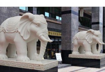 天津最佳选择——石雕酒店大象雕塑