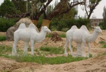 天津欣赏大自然，石雕骆驼公园动物雕塑邀请您