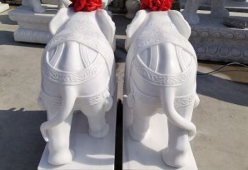 天津精美大象雕塑天然水晶石材塑造