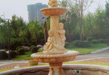 天津石雕喷泉龙头——美观优雅的水景定制