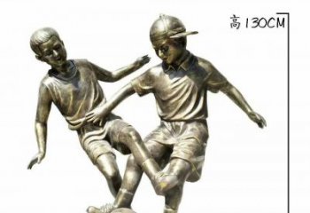 天津踢足球人物铜雕112