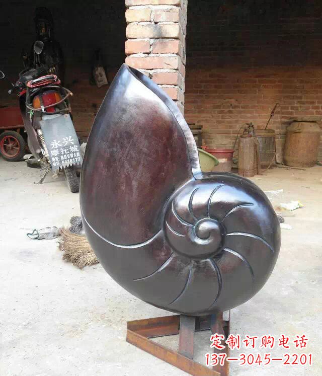 天津蜗牛公园景观动物铜雕