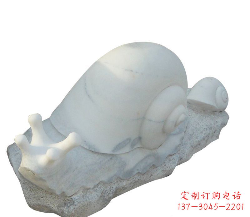 天津蜗牛石雕公园动物摆件