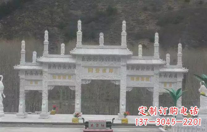 天津五门牌坊石雕 (2)