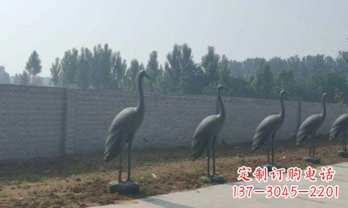 天津仙鹤抽象铜雕 (2)