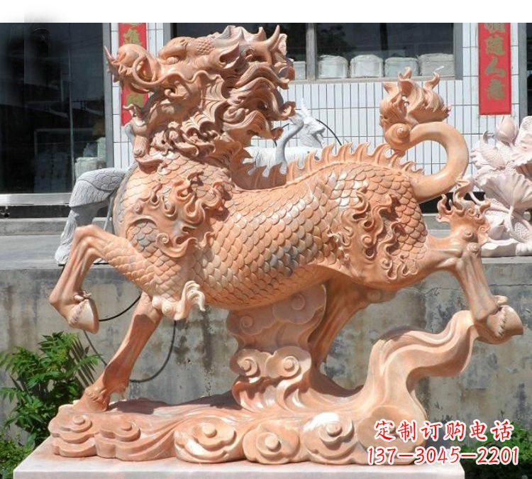 天津祥云麒麟石雕