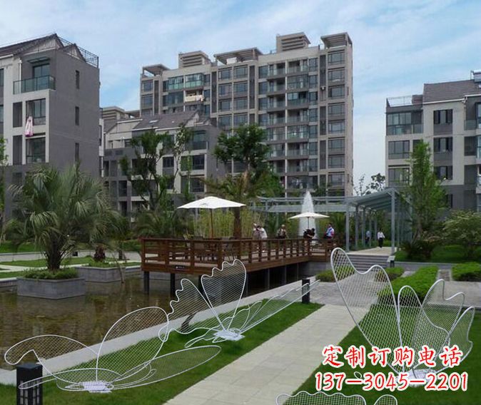 天津小区不锈钢镂空蝴蝶雕塑