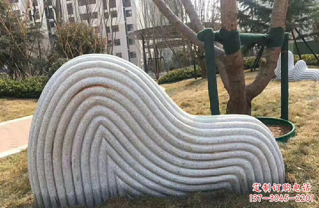 天津小区大理石纹理假山雕塑