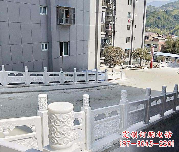 天津小区景观汉白玉石雕栏板