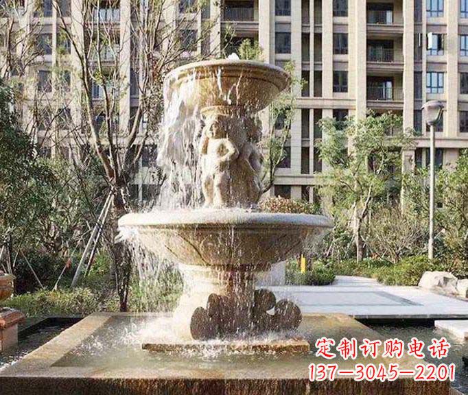 天津小区景观欧式喷泉石雕 (3)