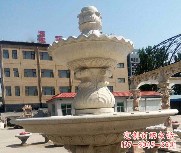 天津小区景观砂岩大型喷泉石雕