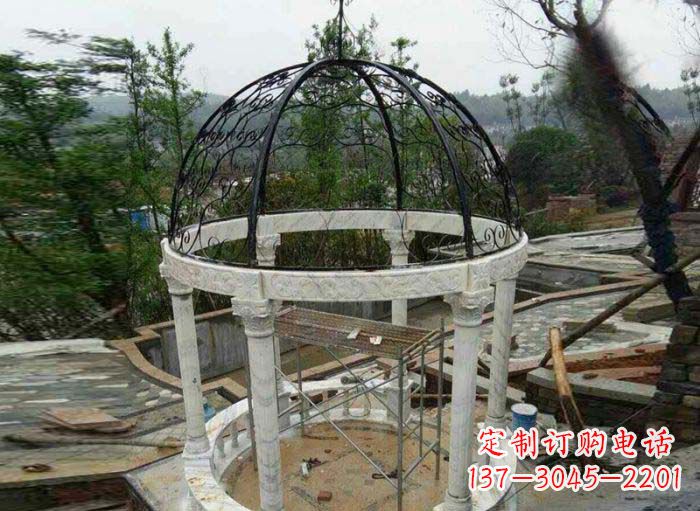 天津小区欧式圆顶凉亭石雕