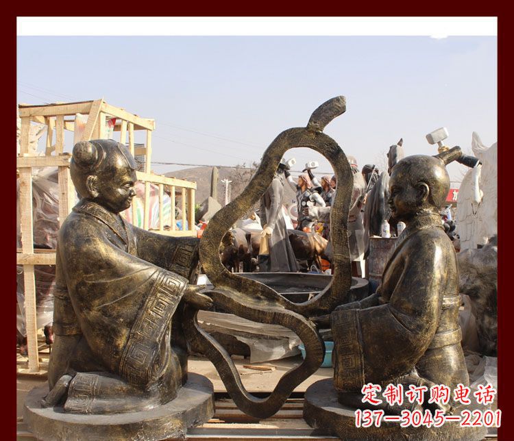 天津校园孔融让梨铜雕
