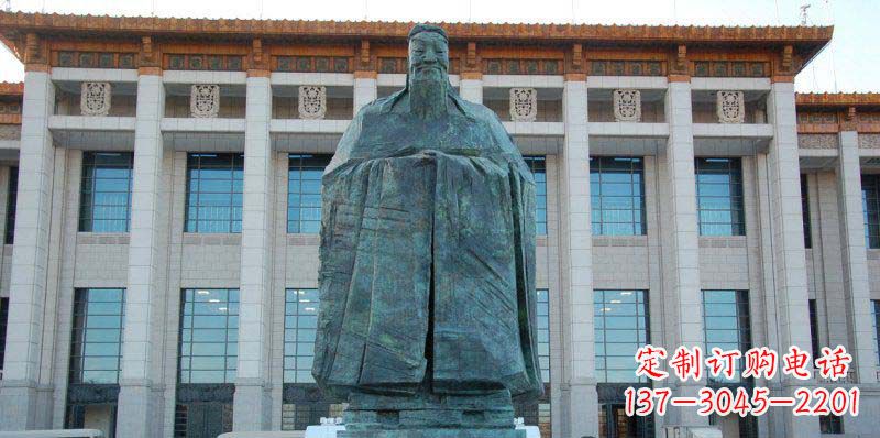 天津校园孔子景观铜雕