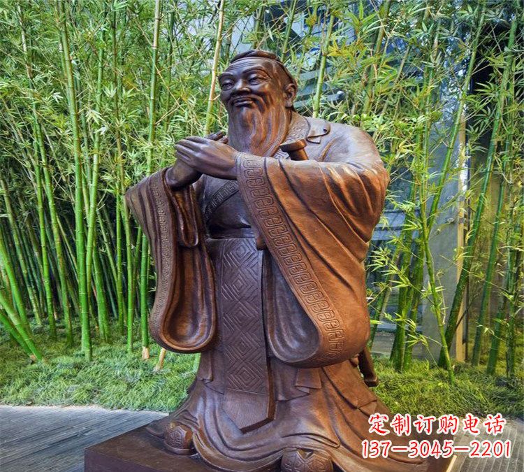 天津校园孔子行教像铜雕