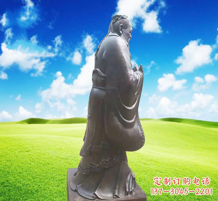 天津校园名人孔子行教像铜雕