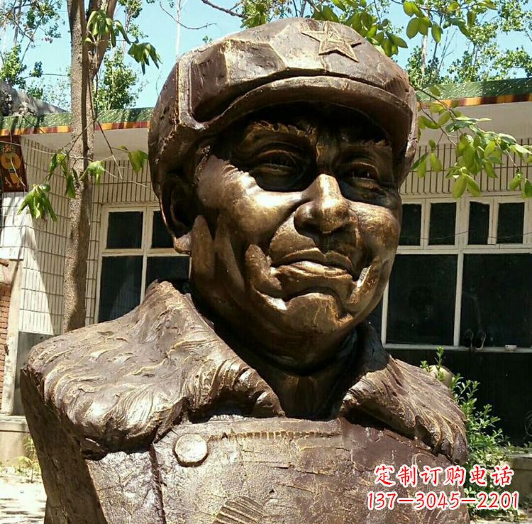 天津校园名人朱德胸像铜雕