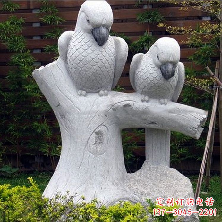天津鹦鹉大理石雕塑