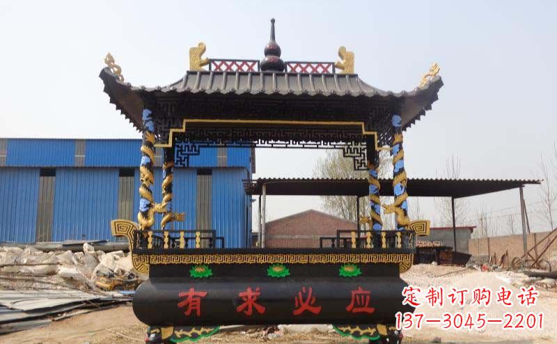 天津有求必应香炉寺庙铜雕