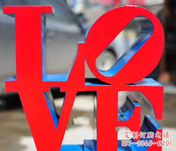 天津园林不锈钢love字母雕塑