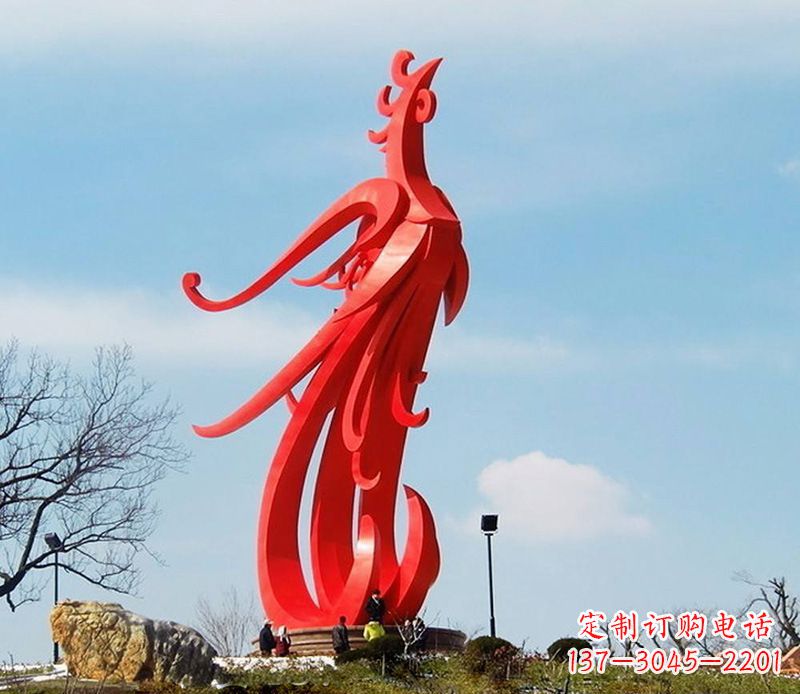 天津园林不锈钢凤凰雕塑