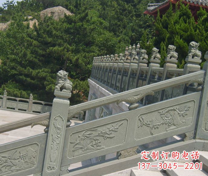 天津园林仿古石栏板景观石雕 (4)