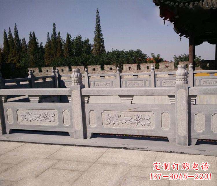 天津园林仿古石栏板景观石雕 (2)