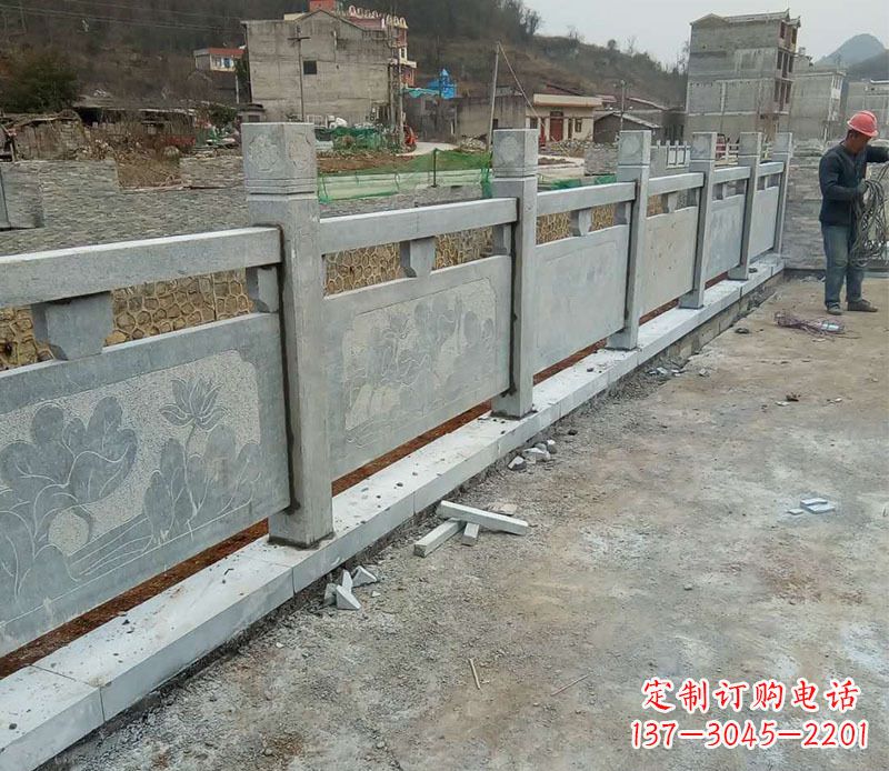 天津园林仿古石栏板景观石雕 (5)