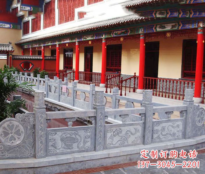 天津园林仿古石栏板景观石雕 (12)