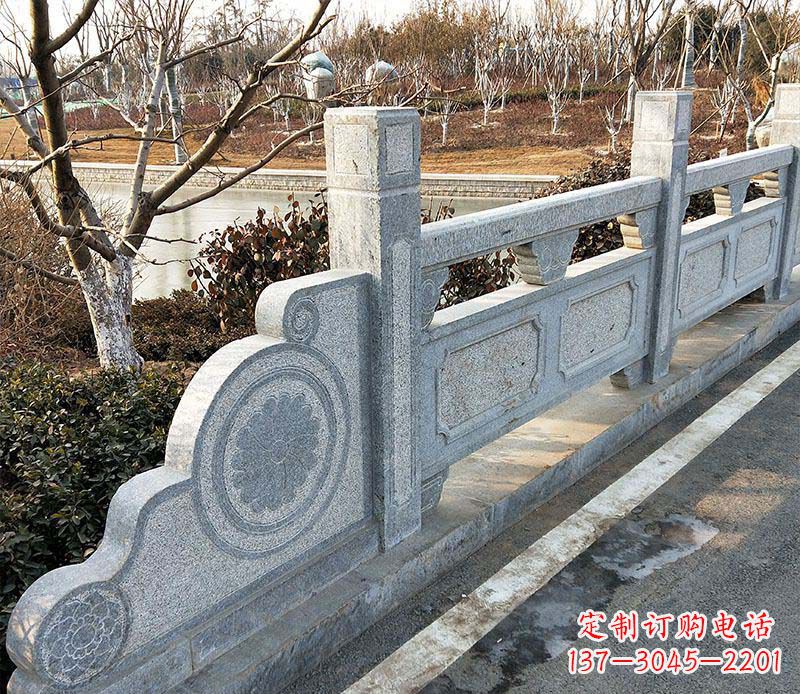 天津园林仿古石栏板景观石雕_1