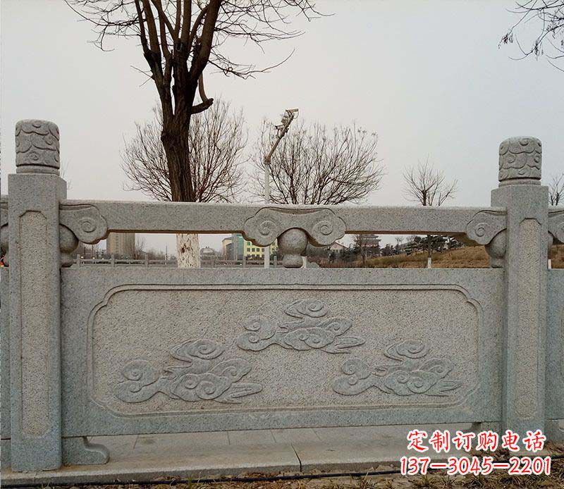 天津园林护城河石栏板景观石雕