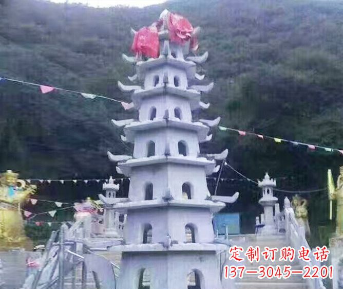 天津园林景观大理石宝塔石雕