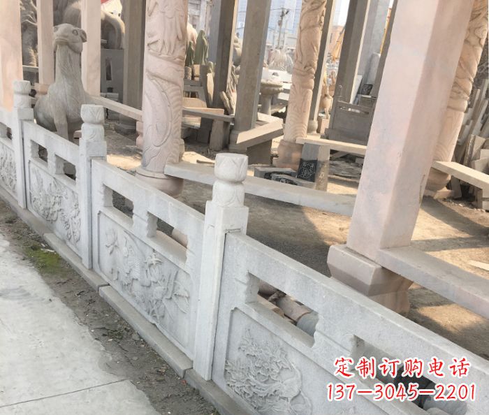 天津园林景观大理石浮雕栏板石雕