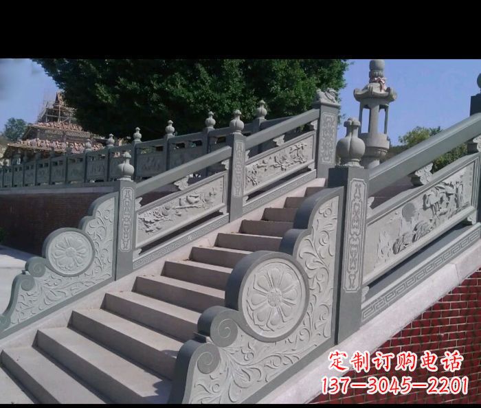 天津园林景观大理石栏板雕塑 (4)