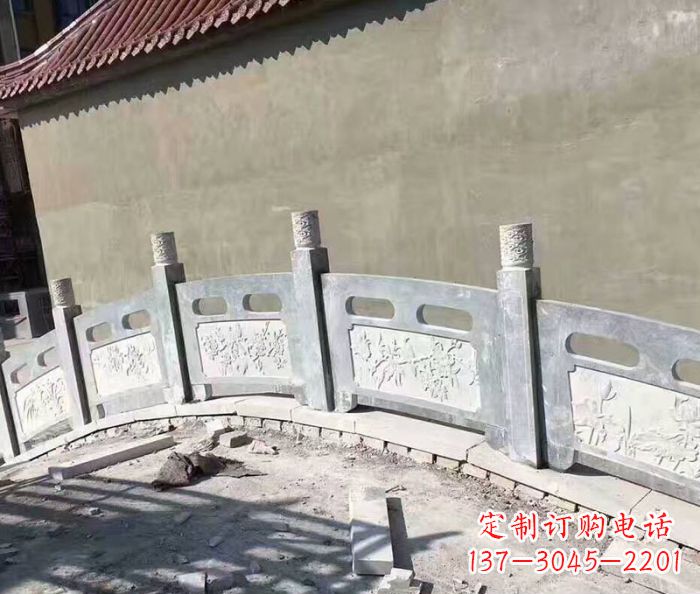 天津园林景观大理石桥栏板石雕 (5)