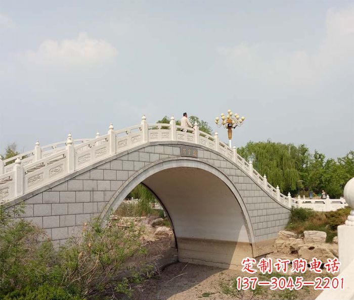 天津园林景观大理石桥栏板石雕 (6)