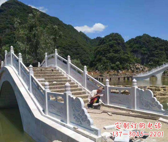 天津园林景观大理石桥栏板石雕_1