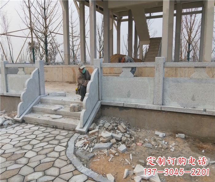 天津园林景观大理石桥栏板石雕_2 (2)