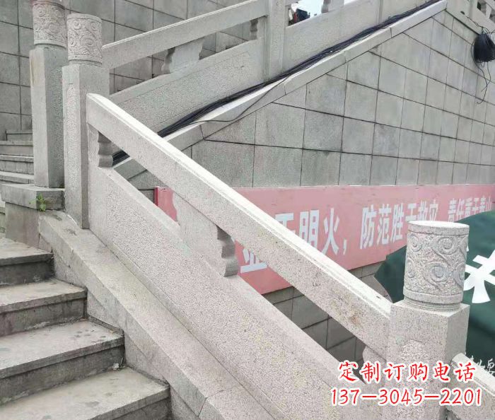 天津园林景观大理石桥栏板石雕_1 (2)