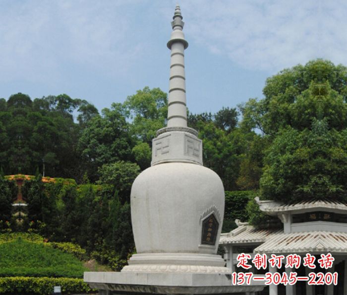 天津园林景观大理石舍利塔石雕