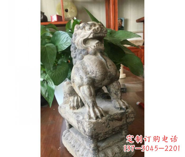 天津园林景观大理石狮子石雕
