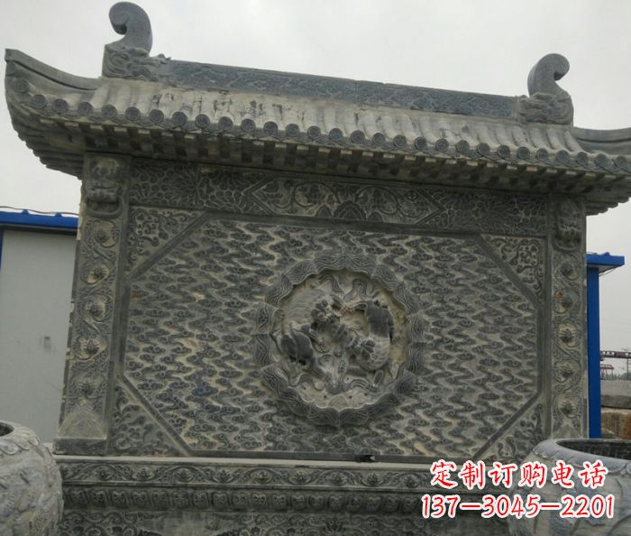 天津园林景观仿古石雕影壁