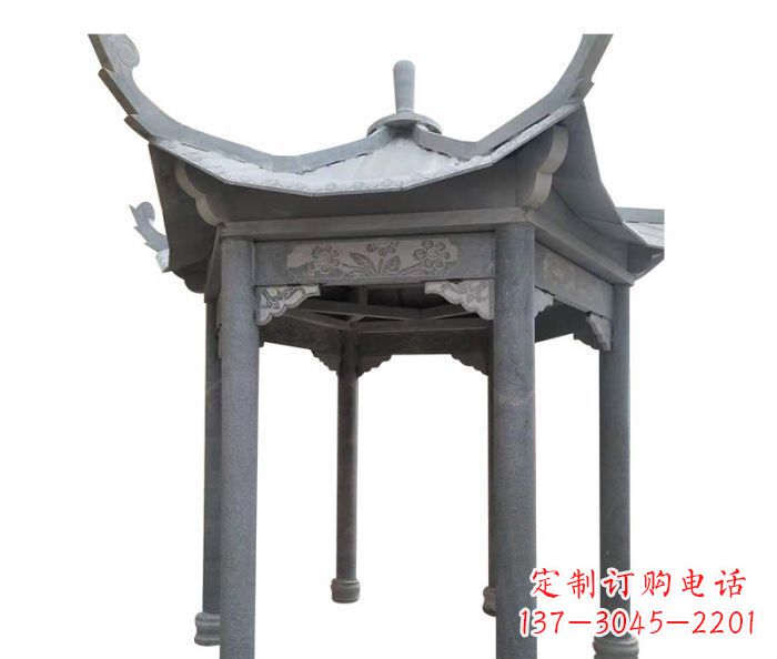 天津园林景观仿古石雕凉亭 (3)