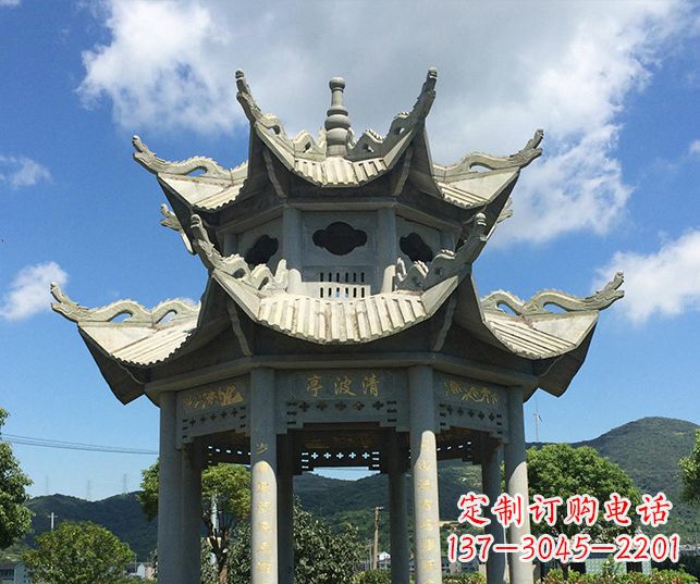 天津园林凉亭景观石雕